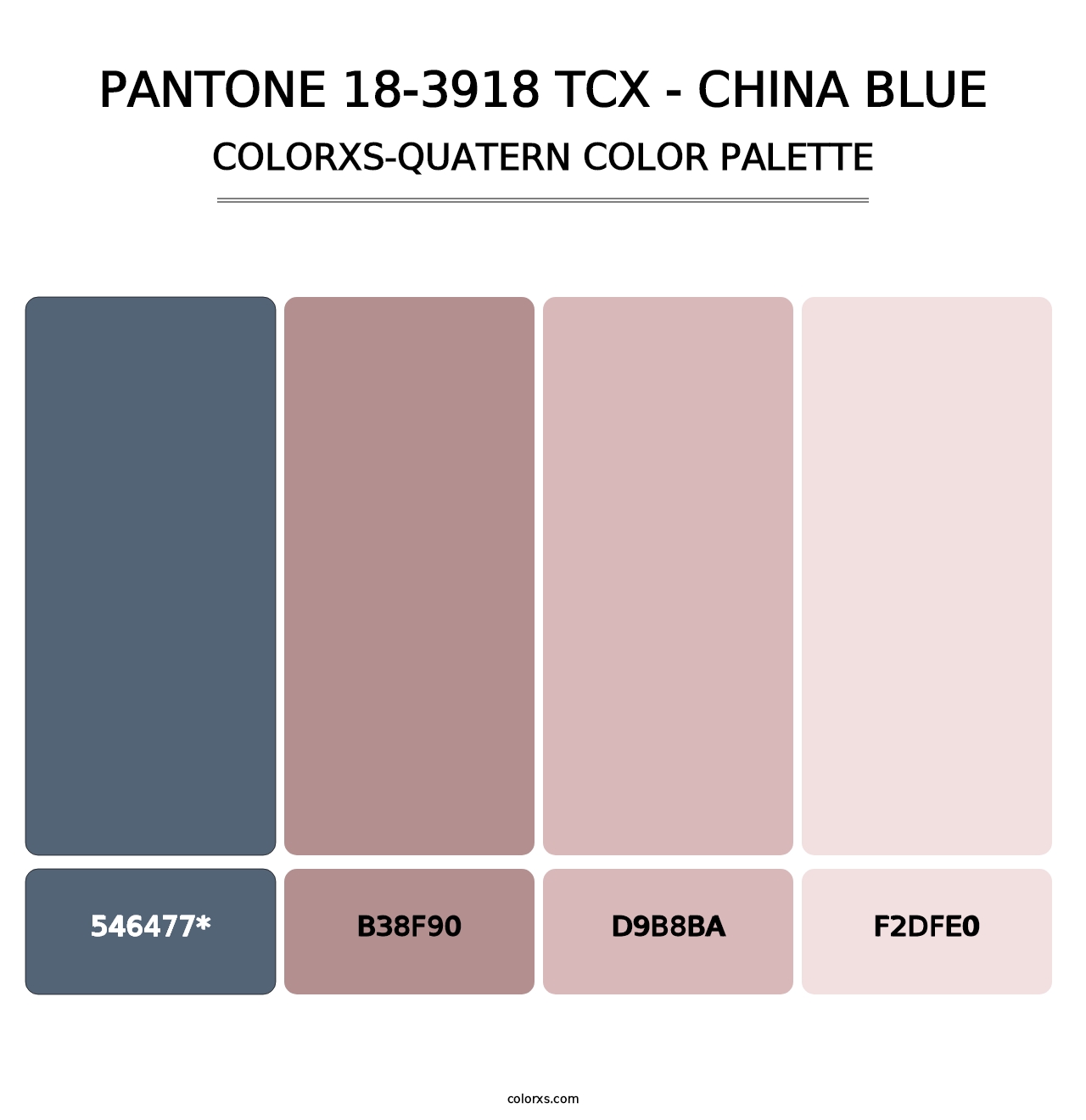 PANTONE 18-3918 TCX - China Blue - Colorxs Quad Palette