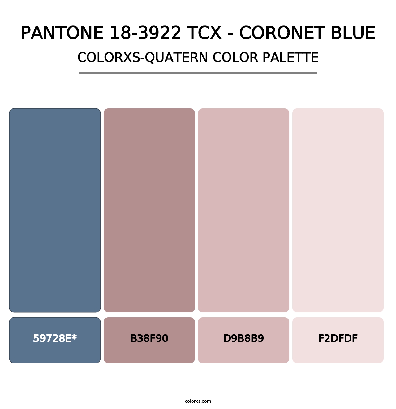 PANTONE 18-3922 TCX - Coronet Blue - Colorxs Quad Palette