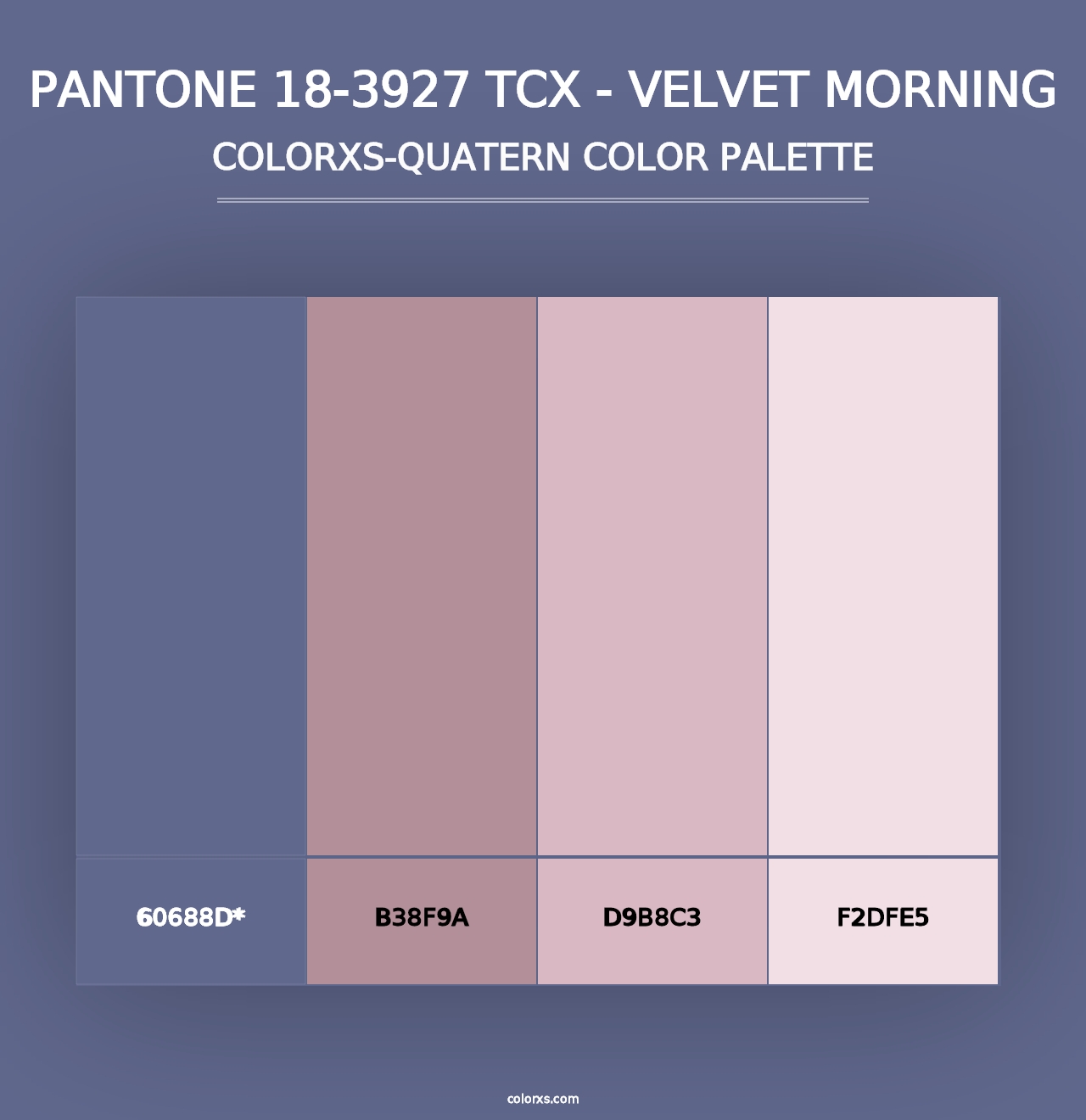 PANTONE 18-3927 TCX - Velvet Morning color palettes - colorxs.com