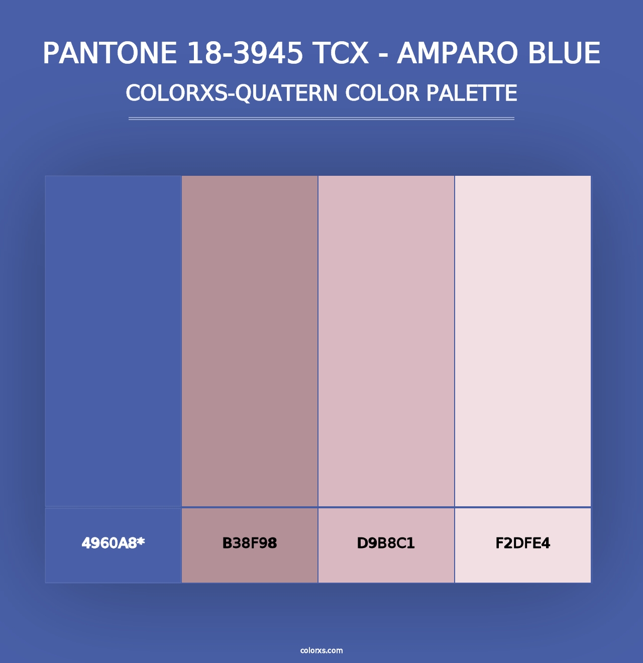 PANTONE 18-3945 TCX - Amparo Blue - Colorxs Quad Palette