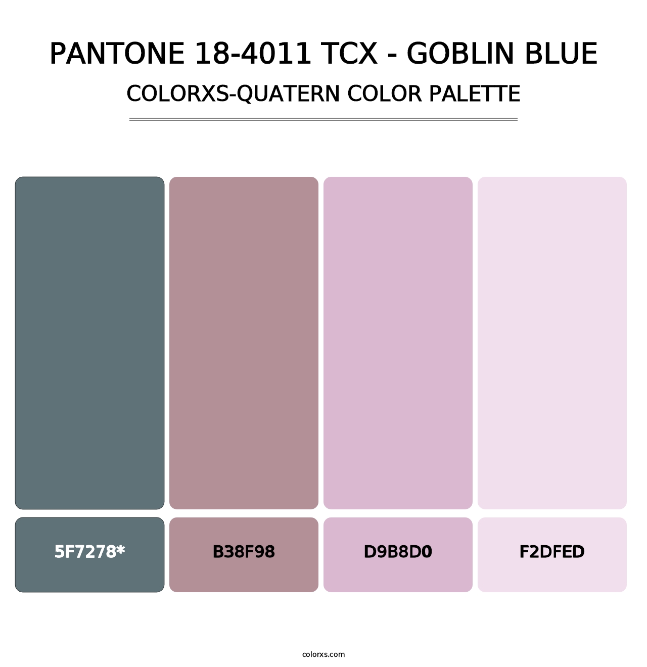 PANTONE 18-4011 TCX - Goblin Blue - Colorxs Quad Palette