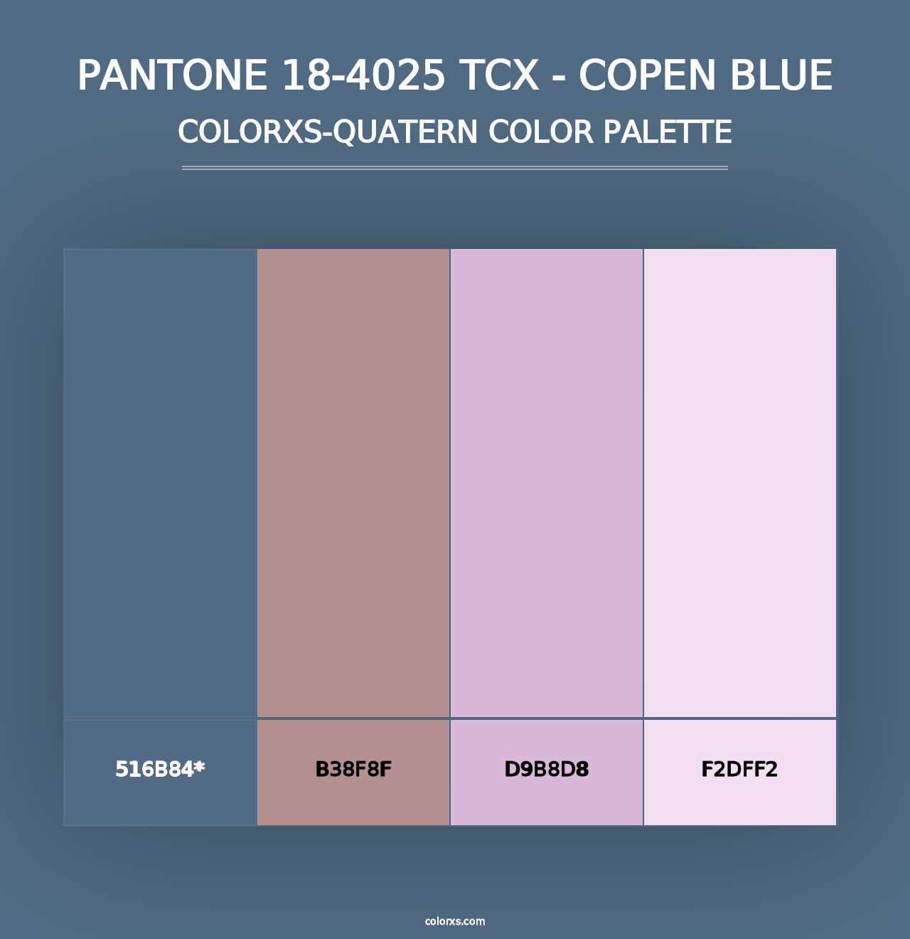 PANTONE 18-4025 TCX - Copen Blue - Colorxs Quad Palette