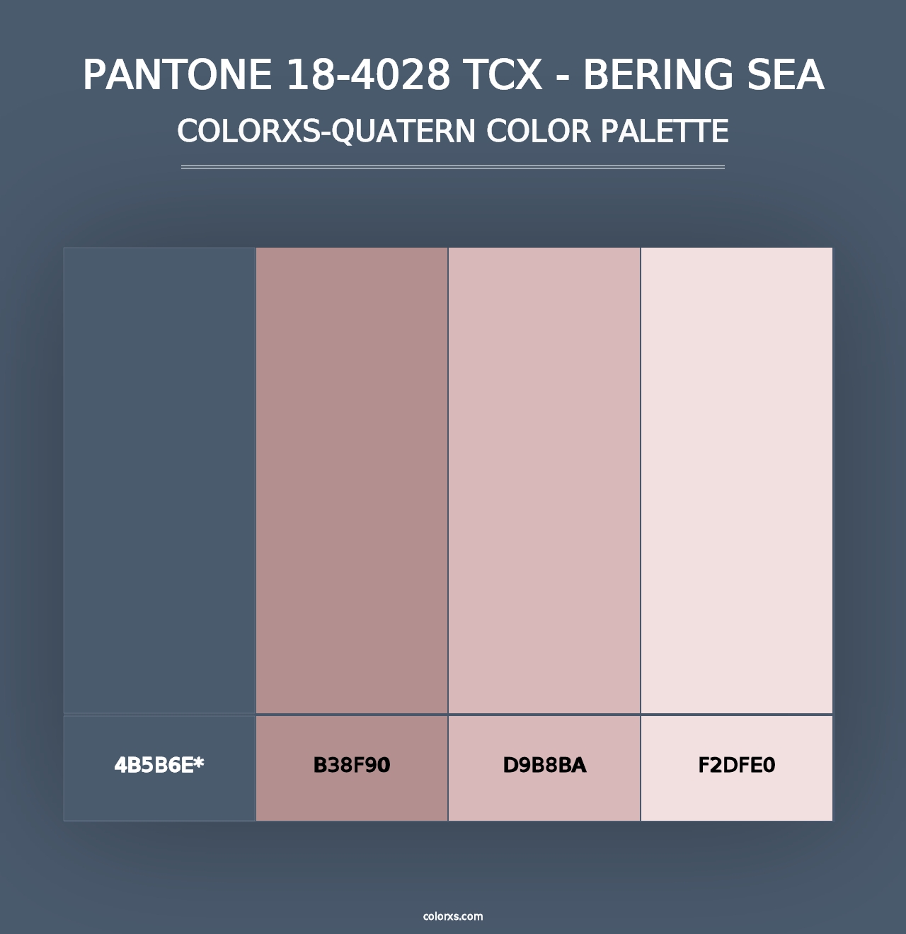 PANTONE 18-4028 TCX - Bering Sea - Colorxs Quad Palette