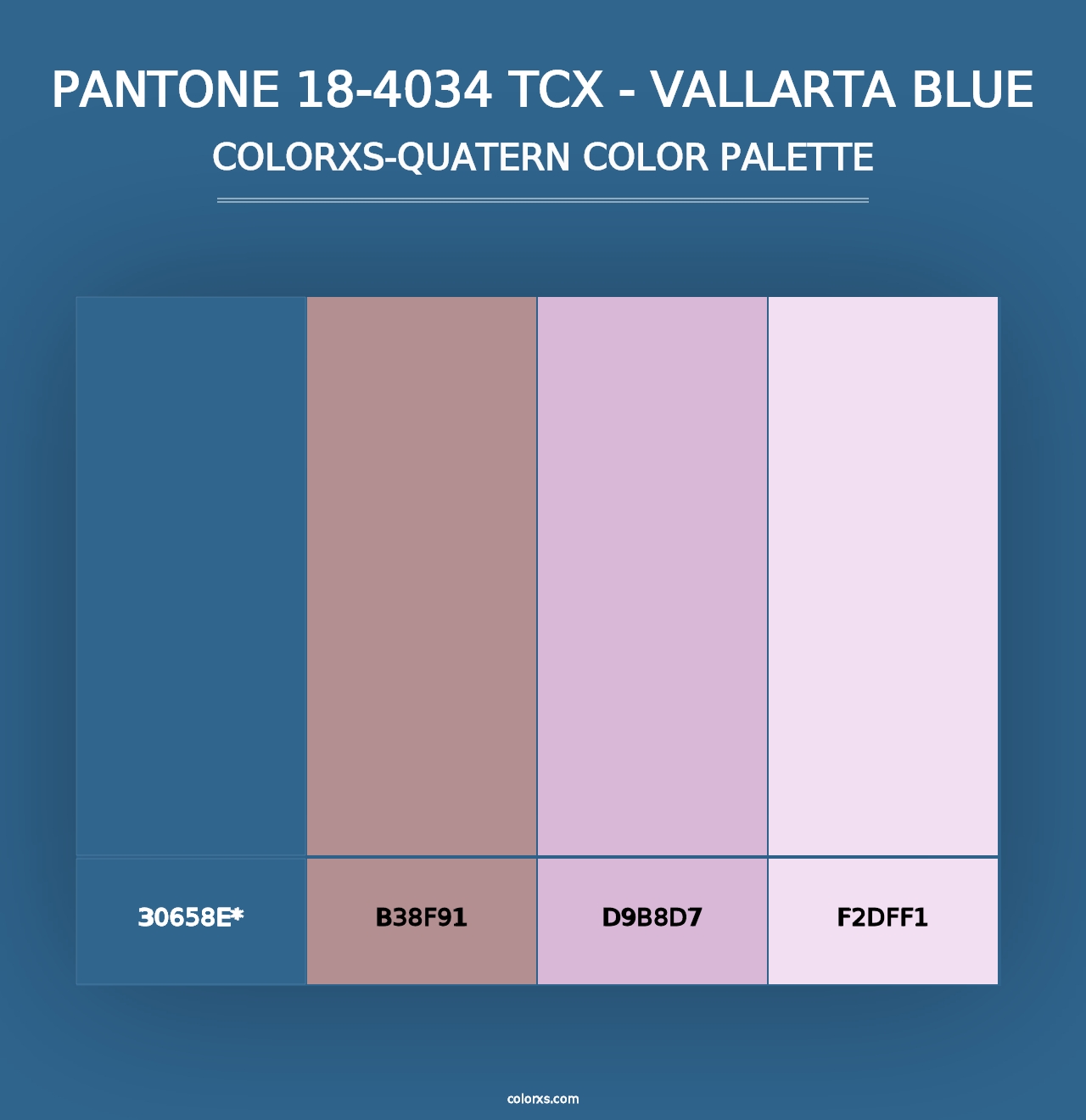 PANTONE 18-4034 TCX - Vallarta Blue - Colorxs Quad Palette