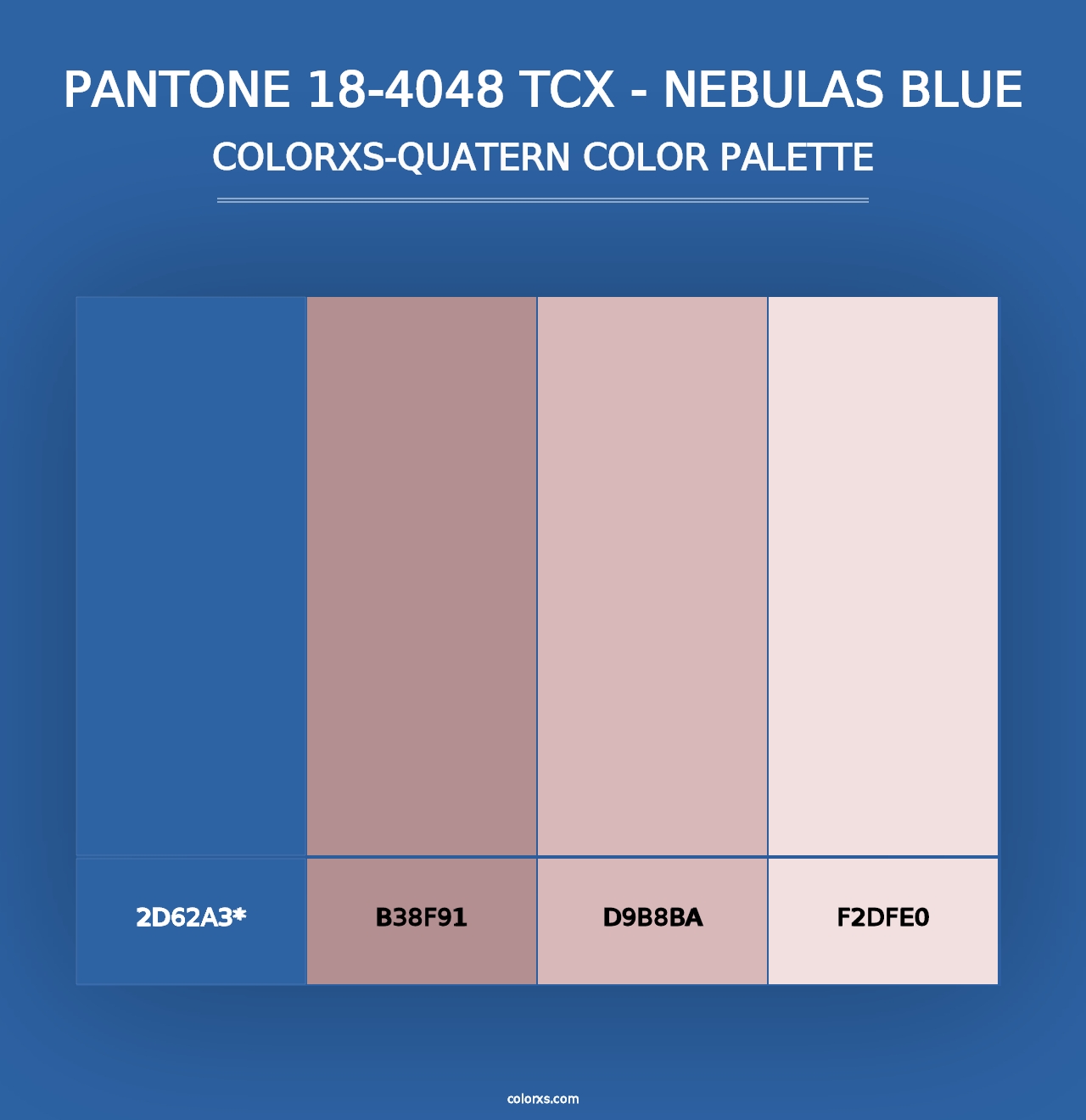 PANTONE 18-4048 TCX - Nebulas Blue - Colorxs Quad Palette