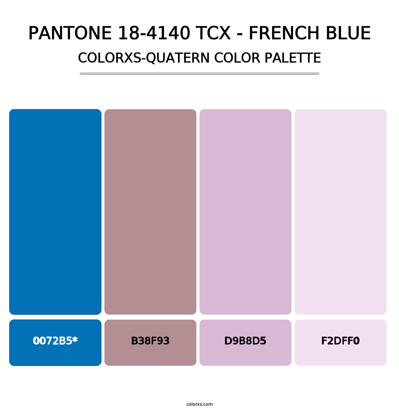 PANTONE 18-4140 TCX - French Blue - Colorxs Quad Palette