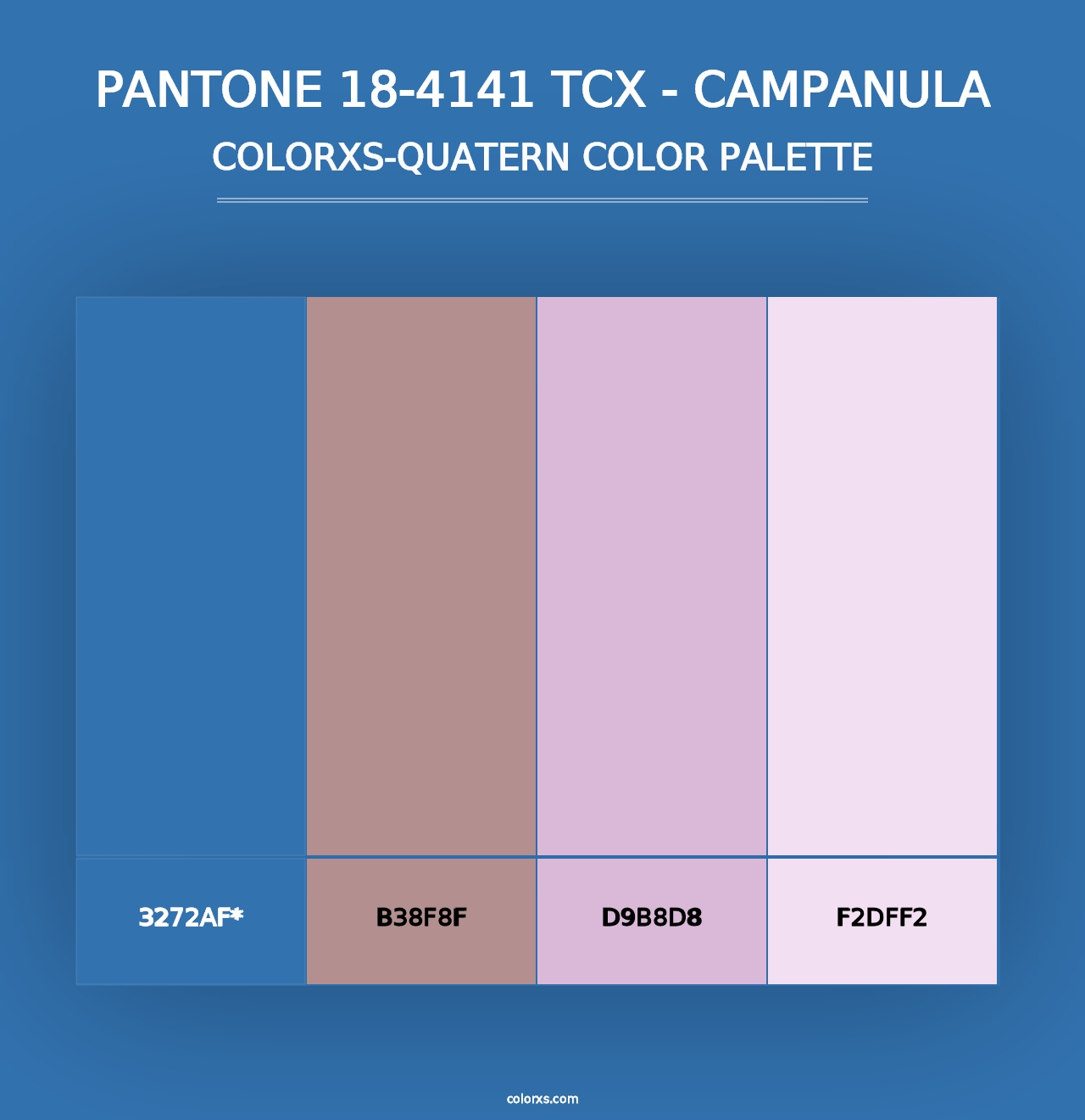 PANTONE 18-4141 TCX - Campanula - Colorxs Quad Palette