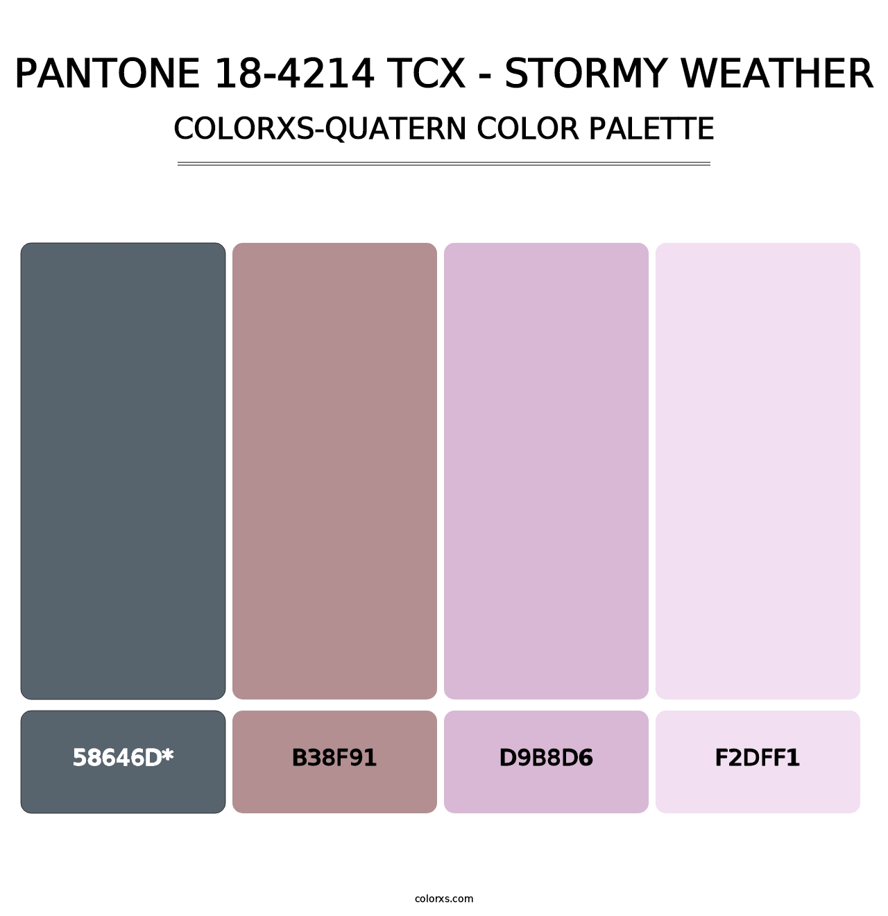 PANTONE 18-4214 TCX - Stormy Weather - Colorxs Quad Palette