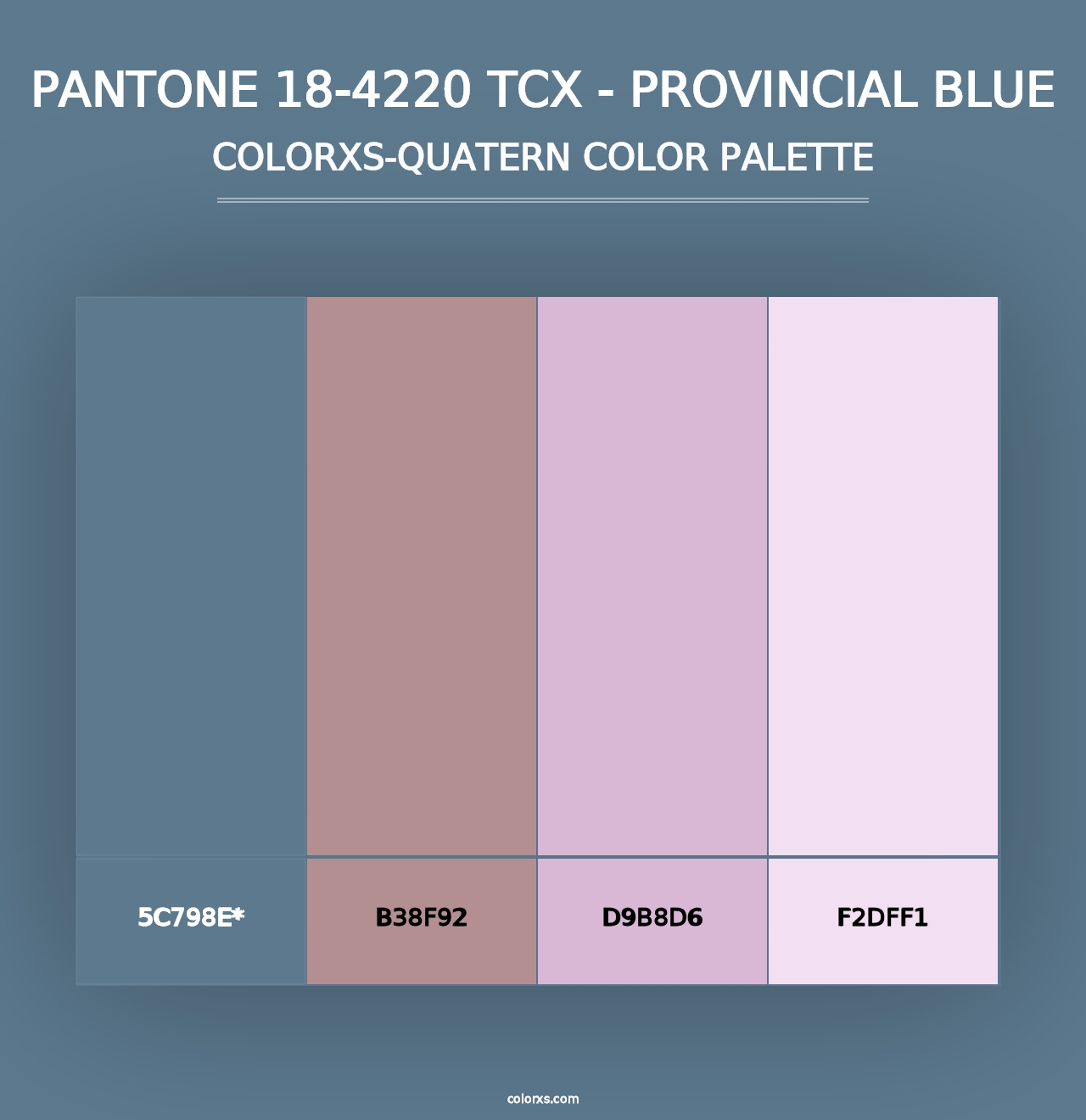 PANTONE 18-4220 TCX - Provincial Blue - Colorxs Quad Palette