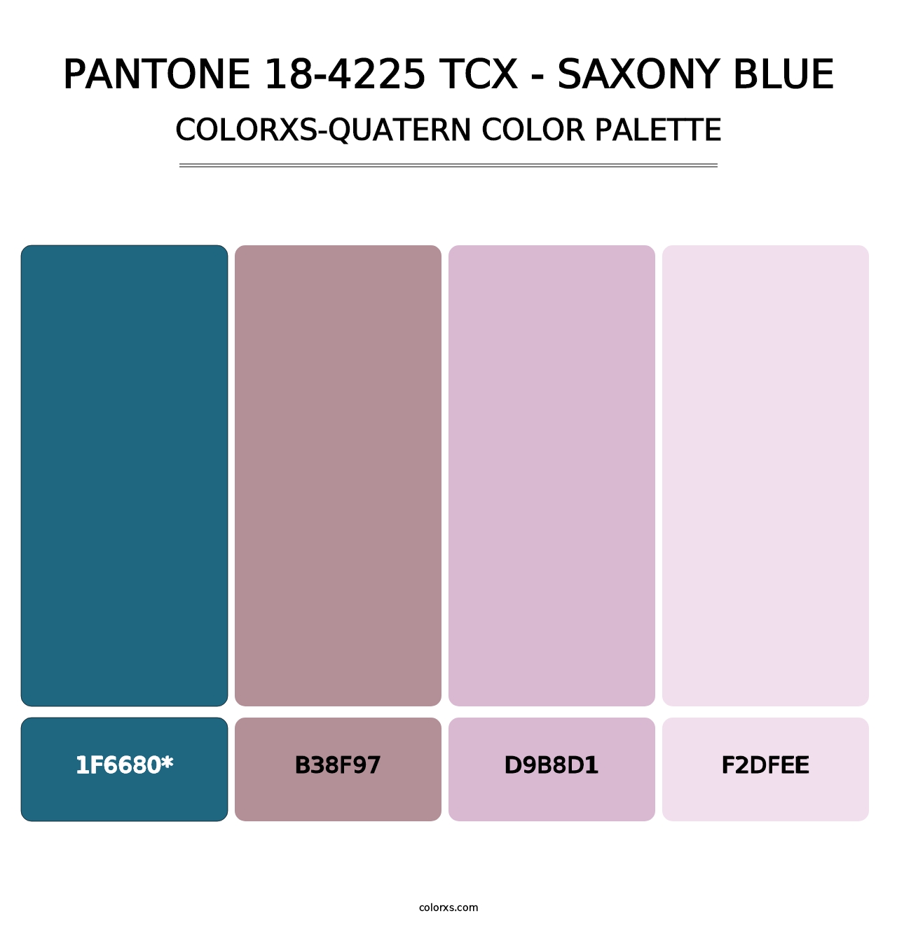 PANTONE 18-4225 TCX - Saxony Blue - Colorxs Quad Palette