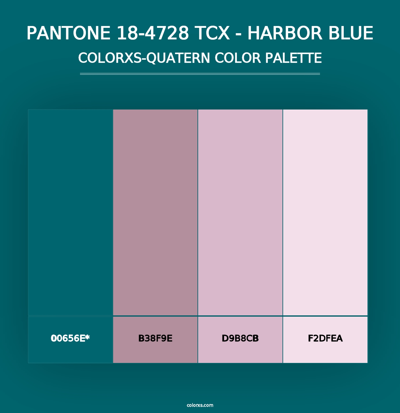 PANTONE 18-4728 TCX - Harbor Blue - Colorxs Quad Palette