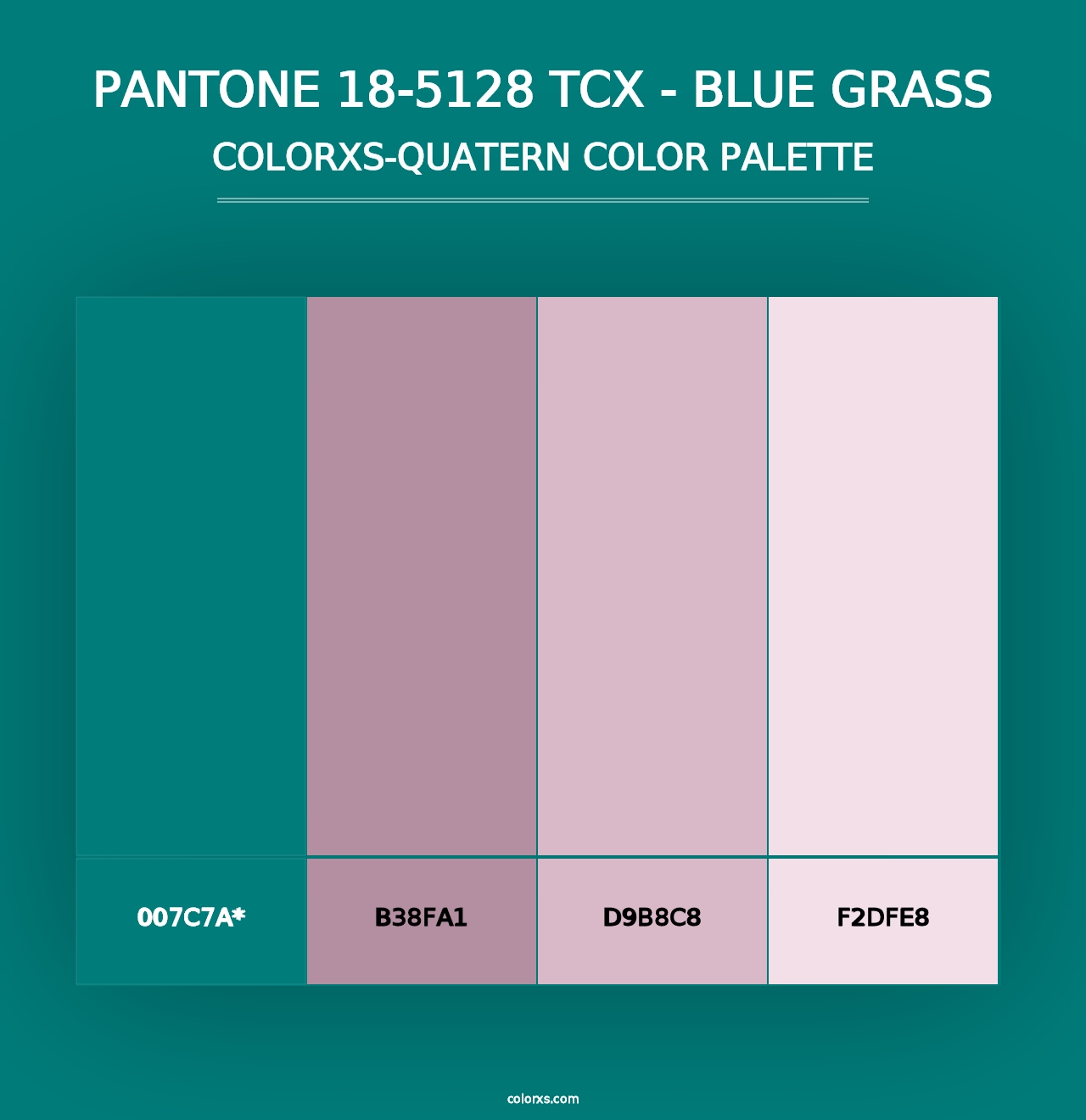 PANTONE 18-5128 TCX - Blue Grass - Colorxs Quad Palette