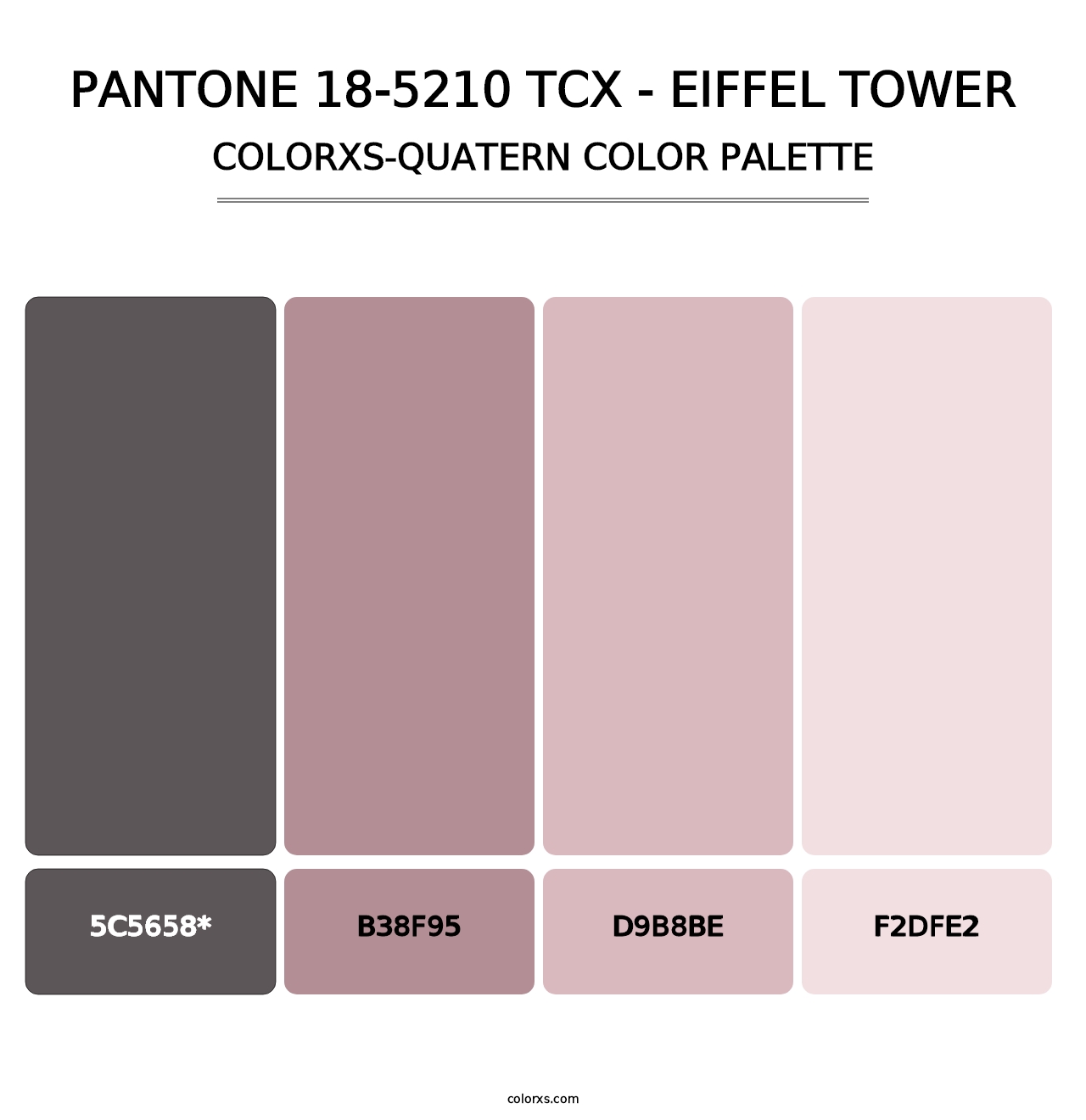 PANTONE 18-5210 TCX - Eiffel Tower - Colorxs Quad Palette