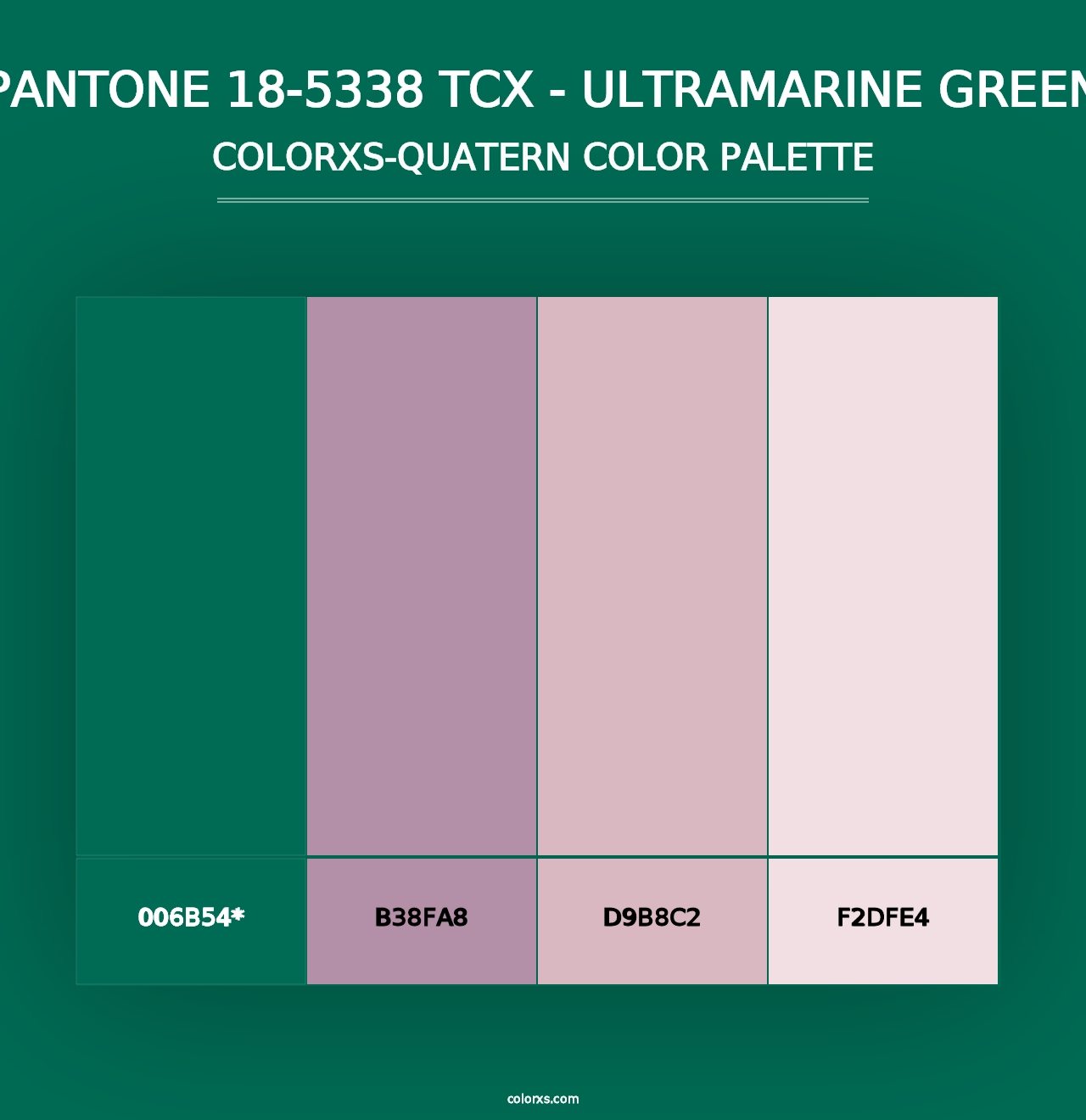 PANTONE 18-5338 TCX - Ultramarine Green - Colorxs Quad Palette