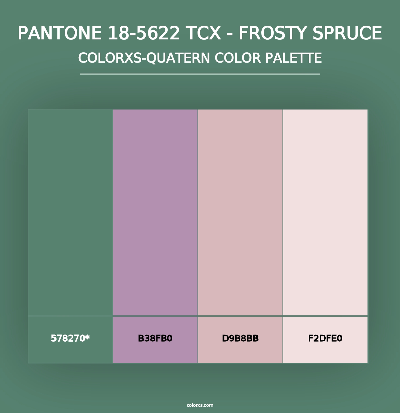 PANTONE 18-5622 TCX - Frosty Spruce - Colorxs Quad Palette