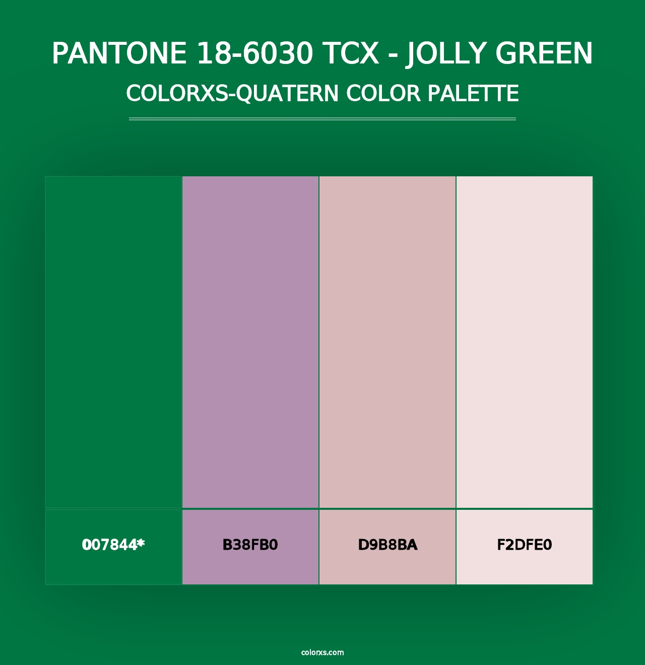 PANTONE 18-6030 TCX - Jolly Green - Colorxs Quad Palette