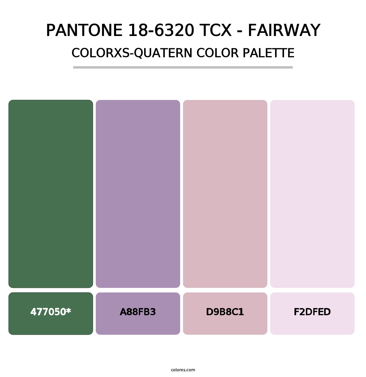 PANTONE 18-6320 TCX - Fairway - Colorxs Quad Palette