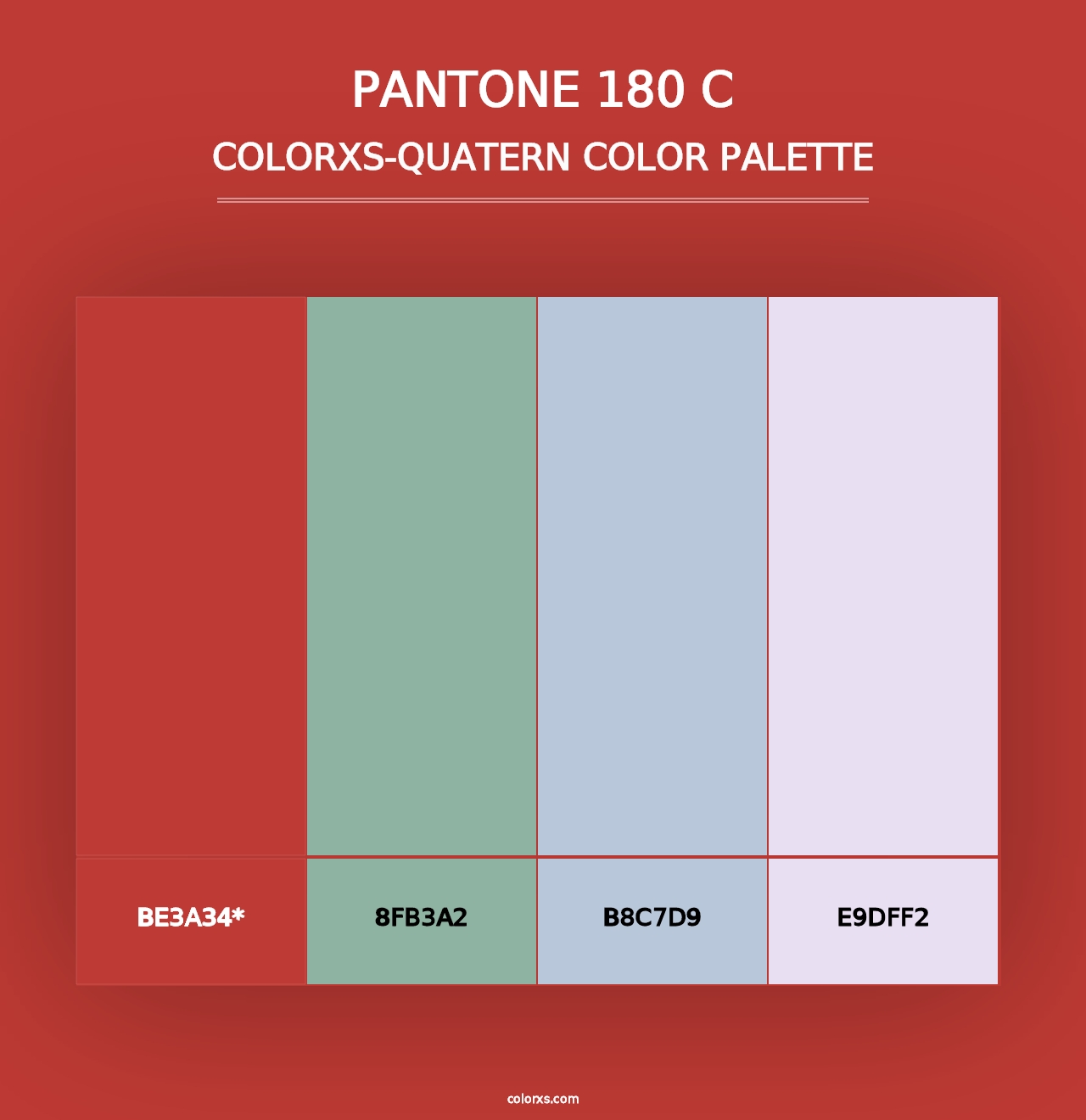 PANTONE 180 C - Colorxs Quad Palette