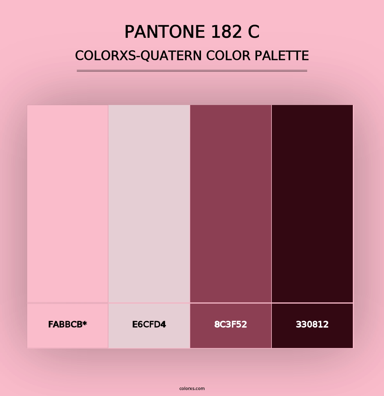 PANTONE 182 C - Colorxs Quad Palette