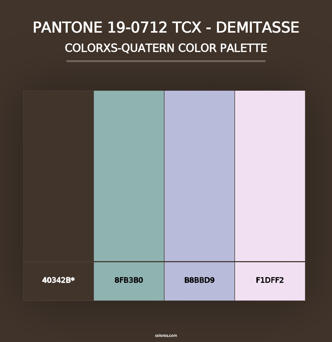 PANTONE 19-0712 TCX - Demitasse - Colorxs Quad Palette