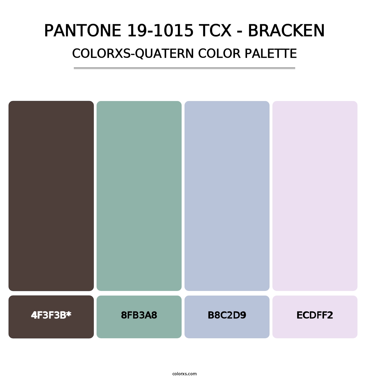 PANTONE 19-1015 TCX - Bracken - Colorxs Quad Palette