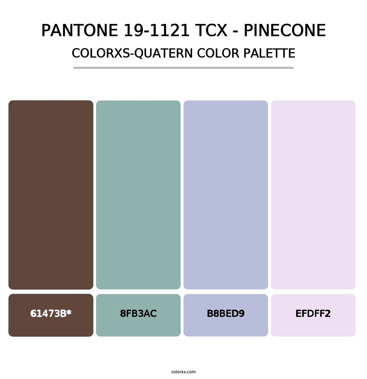 PANTONE 19-1121 TCX - Pinecone - Colorxs Quad Palette