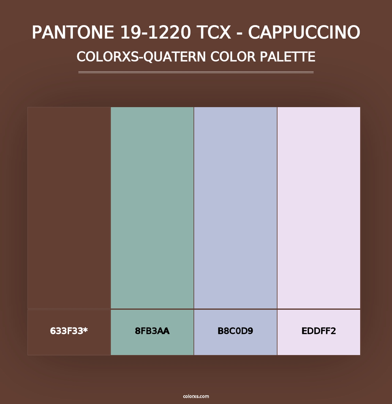 PANTONE 19-1220 TCX - Cappuccino - Colorxs Quad Palette