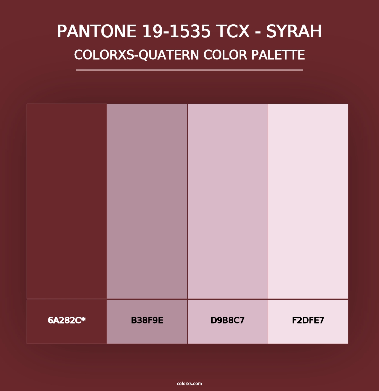 PANTONE 19-1535 TCX - Syrah - Colorxs Quad Palette