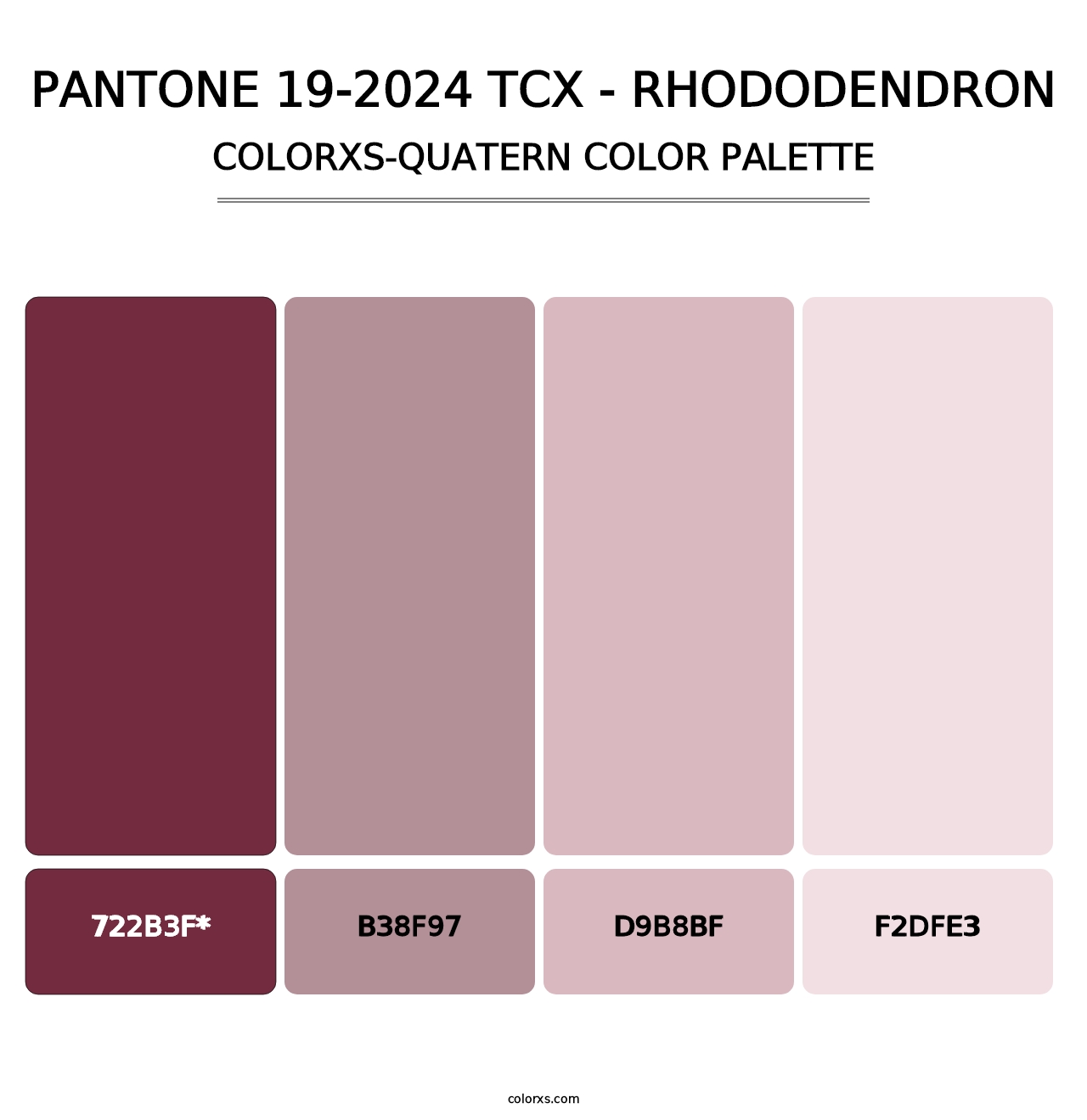 PANTONE 19-2024 TCX - Rhododendron - Colorxs Quad Palette