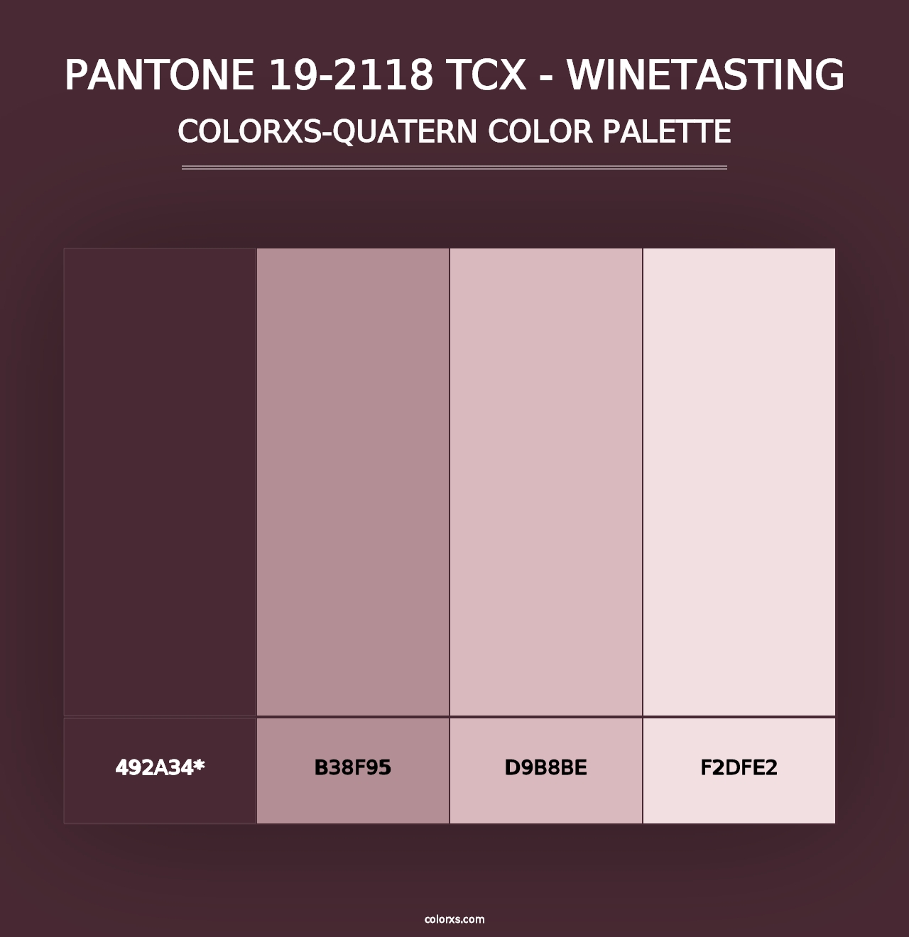 PANTONE 19-2118 TCX - Winetasting - Colorxs Quad Palette