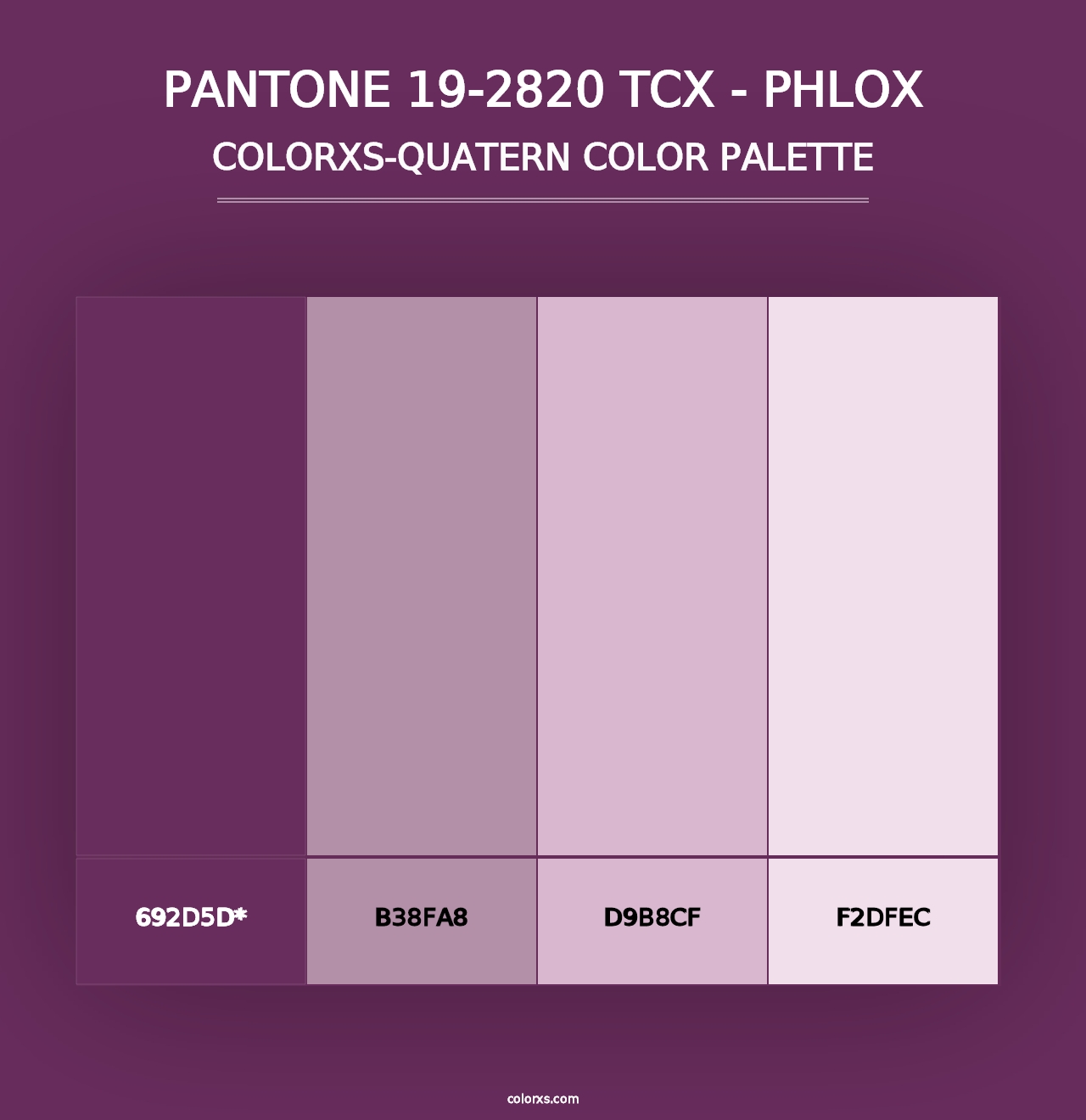 PANTONE 19-2820 TCX - Phlox - Colorxs Quad Palette