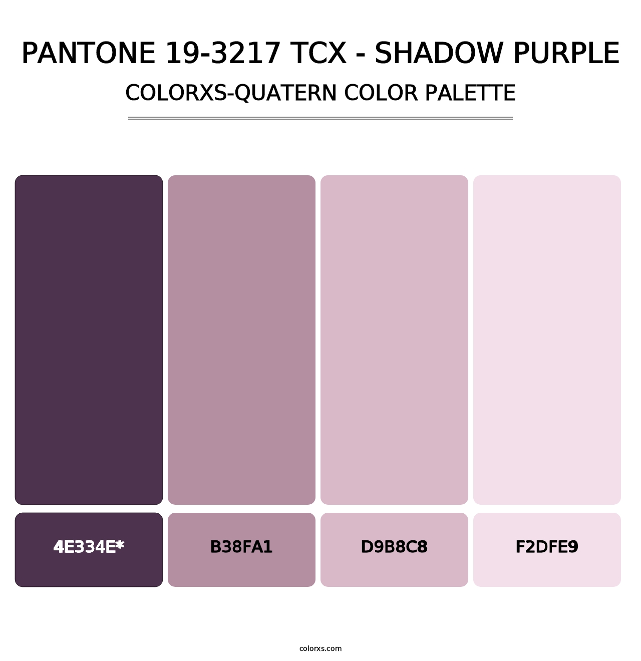 PANTONE 19-3217 TCX - Shadow Purple - Colorxs Quad Palette