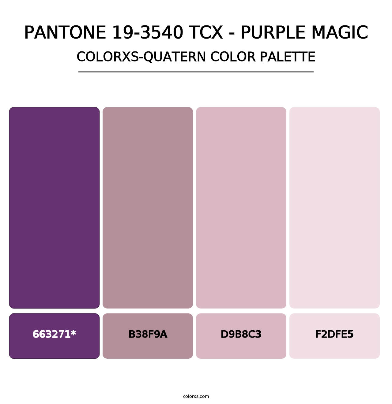 PANTONE 19-3540 TCX - Purple Magic - Colorxs Quad Palette