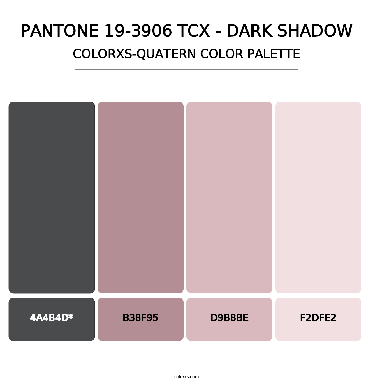 PANTONE 19-3906 TCX - Dark Shadow - Colorxs Quad Palette