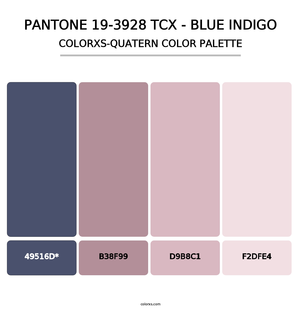 PANTONE 19-3928 TCX - Blue Indigo - Colorxs Quad Palette