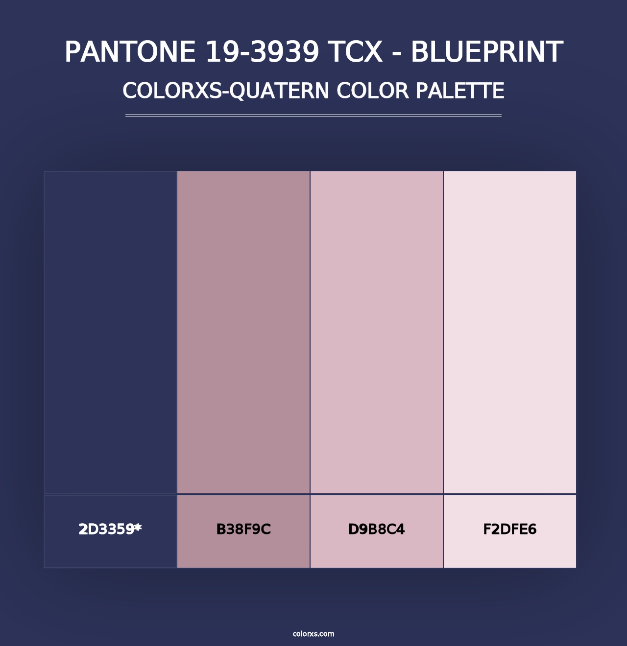 PANTONE 19-3939 TCX - Blueprint - Colorxs Quad Palette