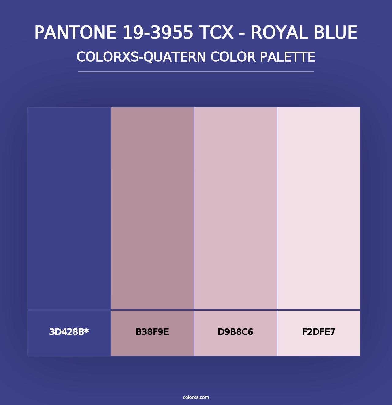 PANTONE 19-3955 TCX - Royal Blue - Colorxs Quad Palette