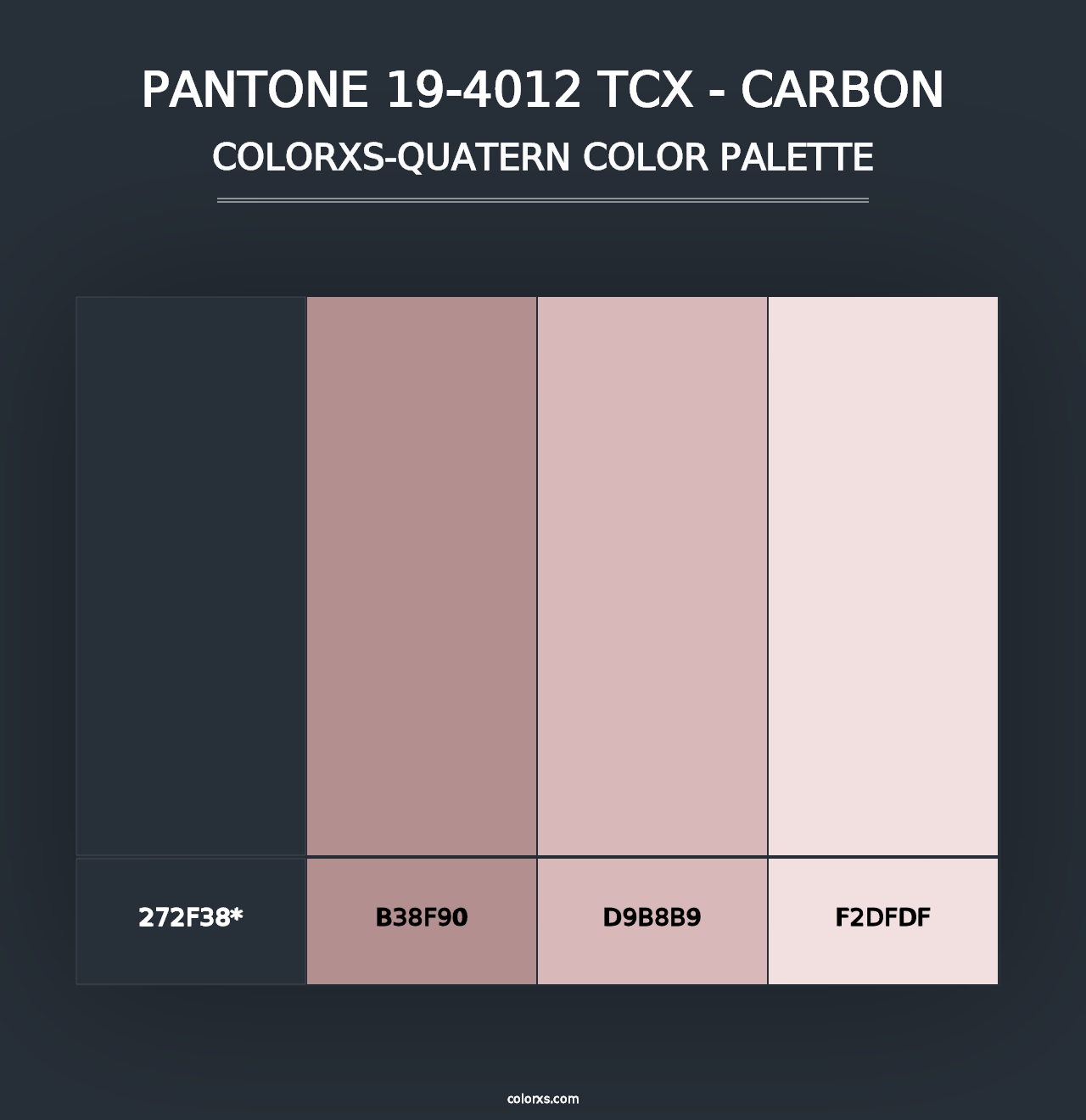 PANTONE 19-4012 TCX - Carbon - Colorxs Quad Palette