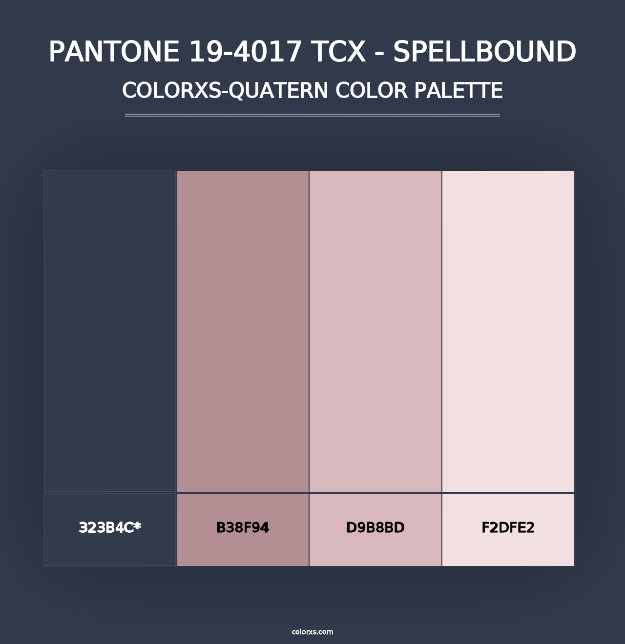 PANTONE 19-4017 TCX - Spellbound - Colorxs Quad Palette