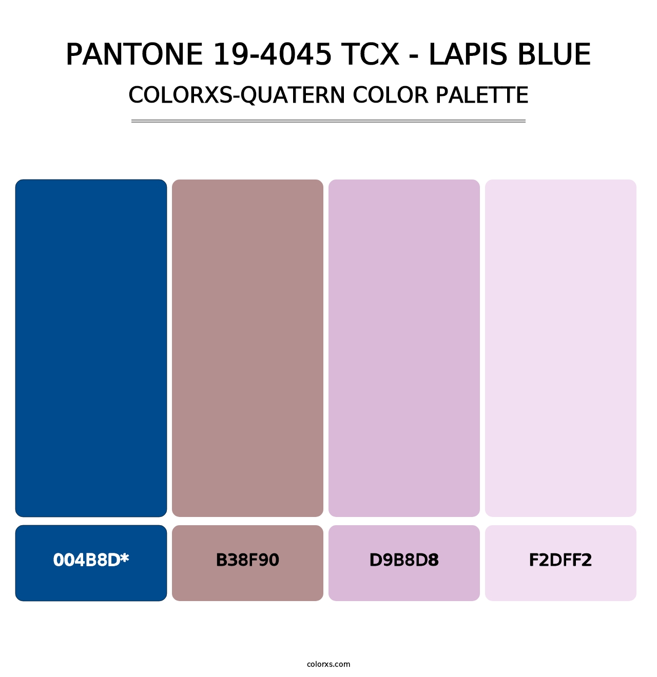 PANTONE 19-4045 TCX - Lapis Blue - Colorxs Quad Palette