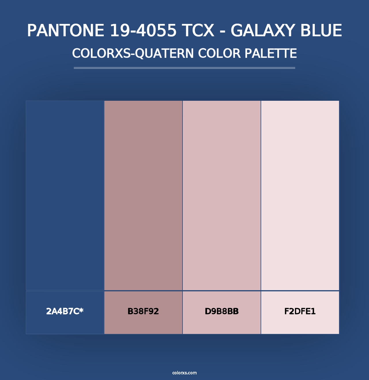 PANTONE 19-4055 TCX - Galaxy Blue - Colorxs Quad Palette