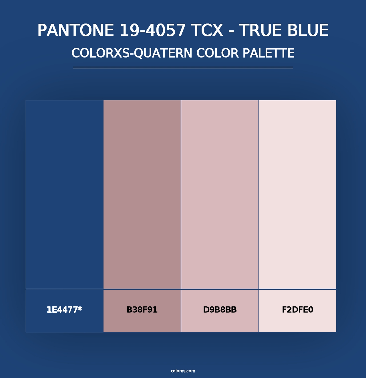 PANTONE 19-4057 TCX - True Blue - Colorxs Quad Palette