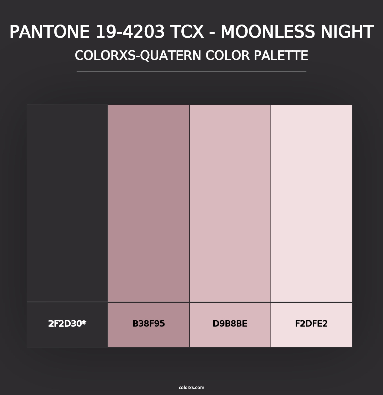 PANTONE 19-4203 TCX - Moonless Night - Colorxs Quad Palette