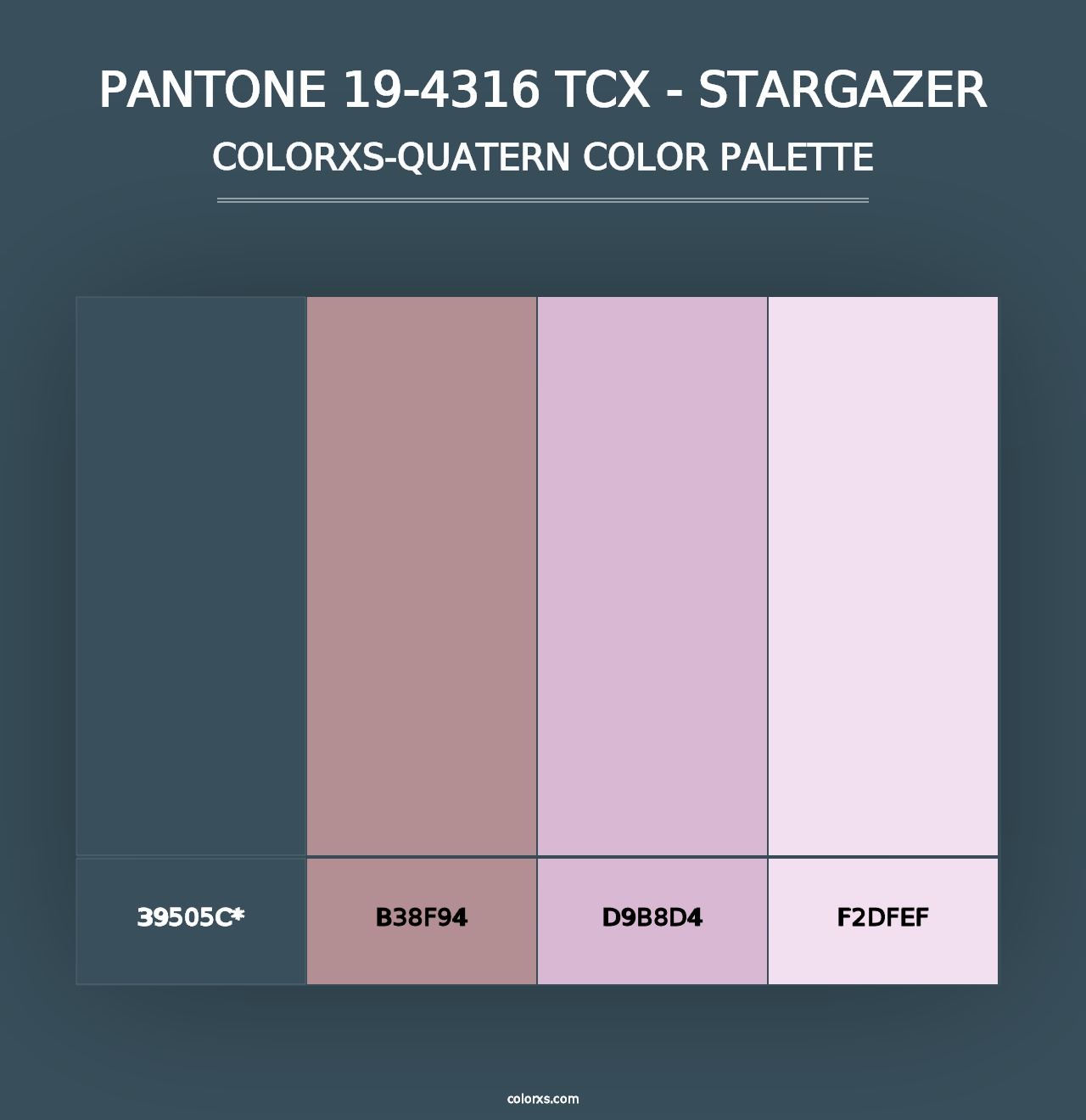 PANTONE 19-4316 TCX - Stargazer - Colorxs Quad Palette