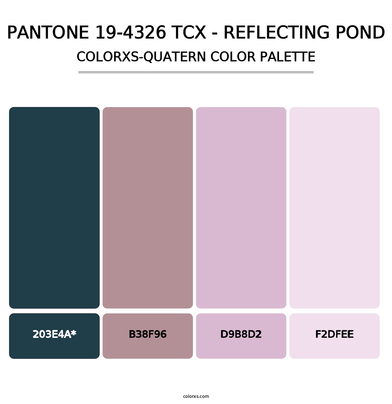 PANTONE 19-4326 TCX - Reflecting Pond - Colorxs Quad Palette