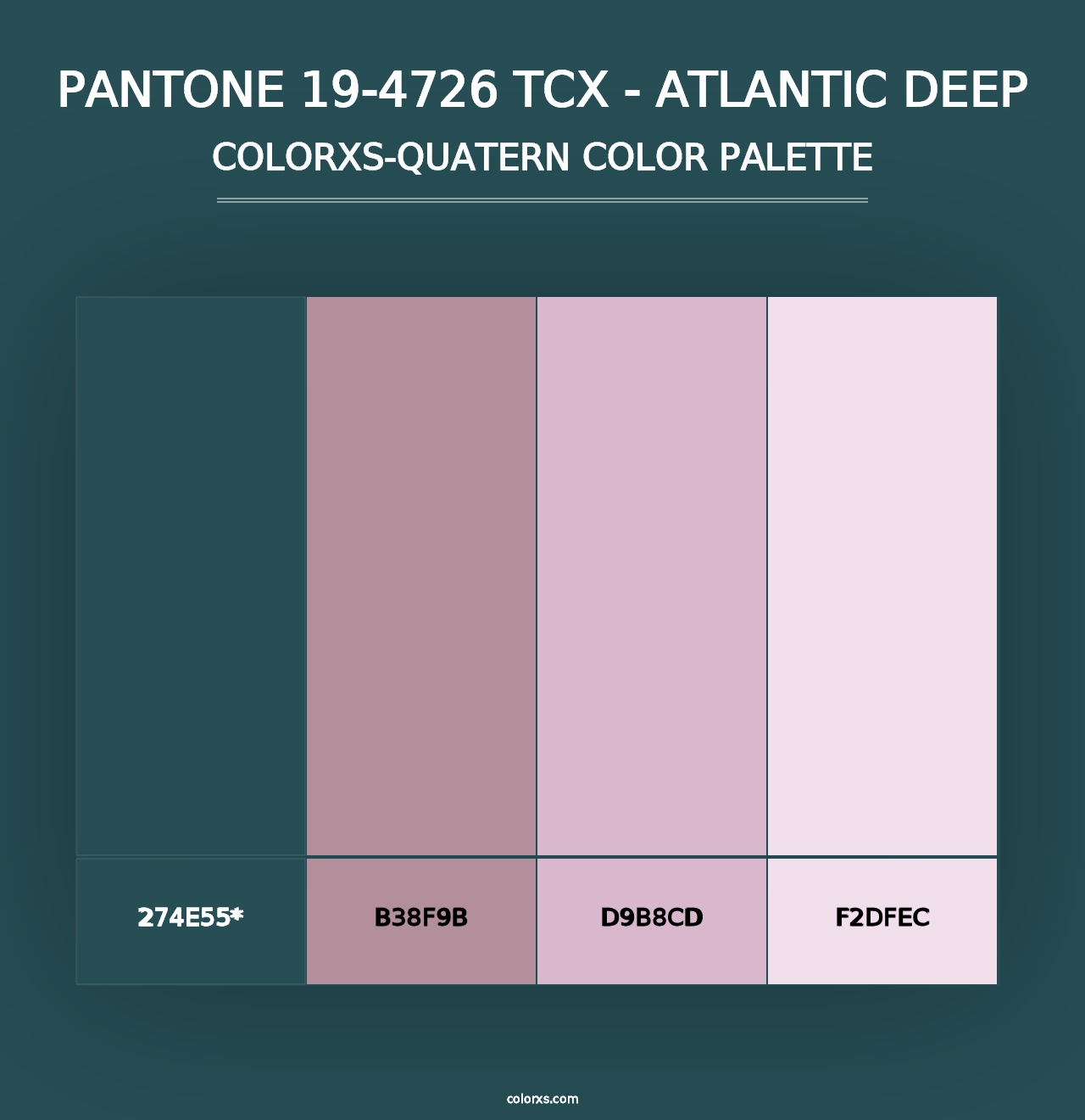 PANTONE 19-4726 TCX - Atlantic Deep - Colorxs Quad Palette