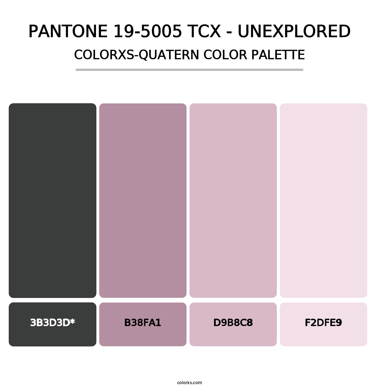 PANTONE 19-5005 TCX - Unexplored - Colorxs Quad Palette