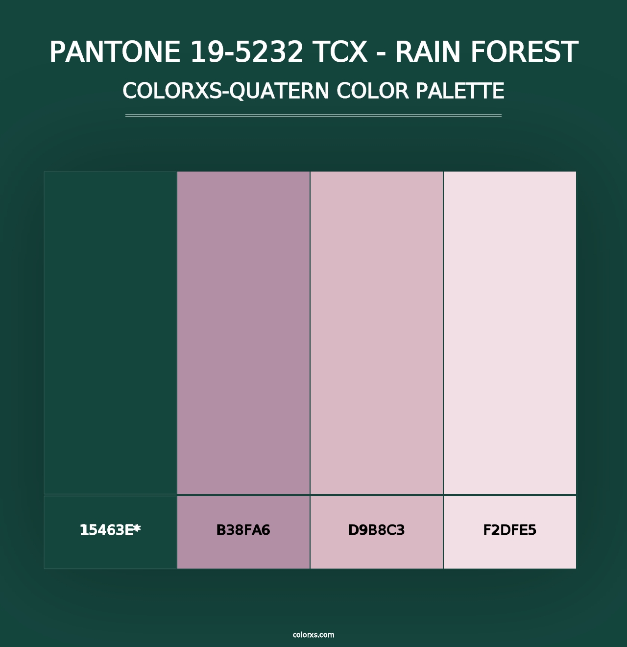 PANTONE 19-5232 TCX - Rain Forest - Colorxs Quad Palette