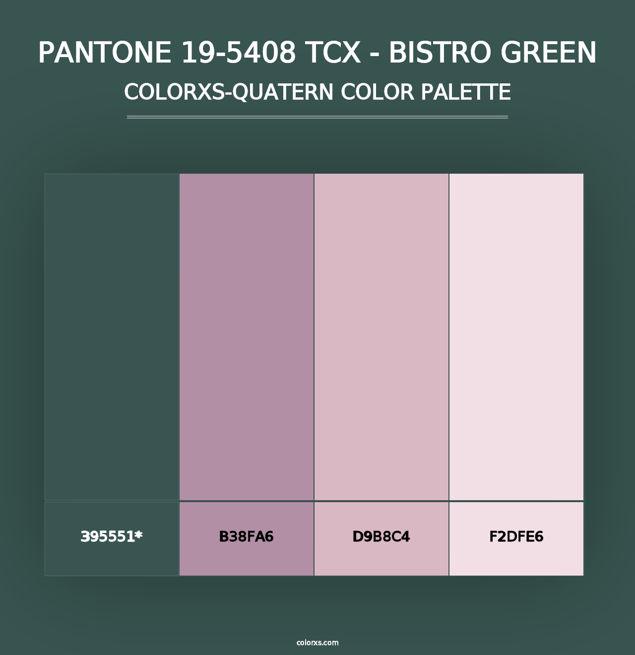 PANTONE 19-5408 TCX - Bistro Green - Colorxs Quad Palette