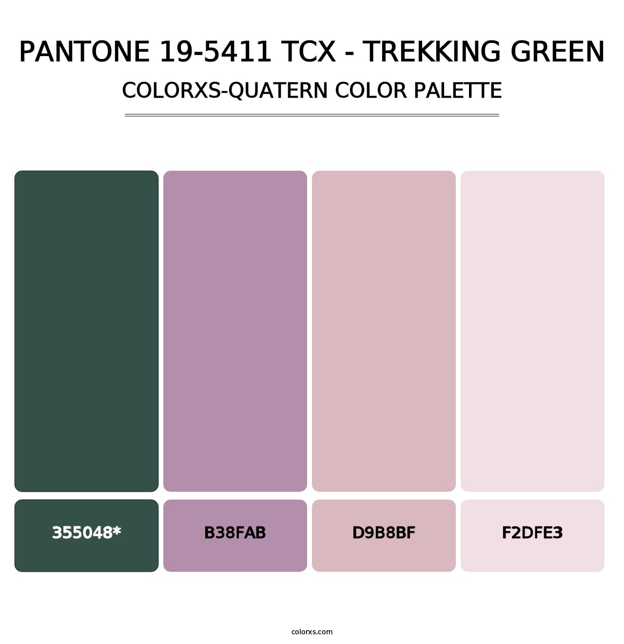 PANTONE 19-5411 TCX - Trekking Green - Colorxs Quad Palette